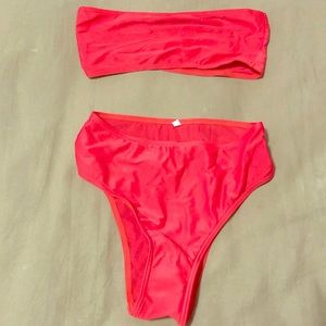 Bandeau High Leg Bikini Set